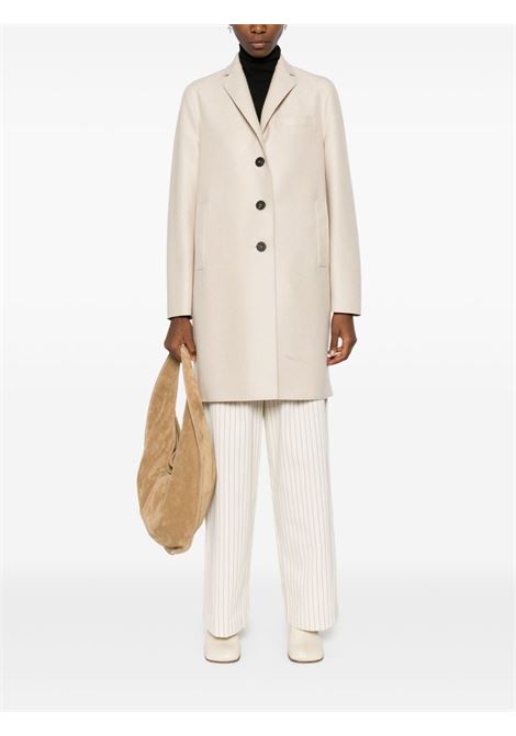 Almond white single-breasted virgin wool coat Harris wharf london - women HARRIS WHARF LONDON | A1220MLK120